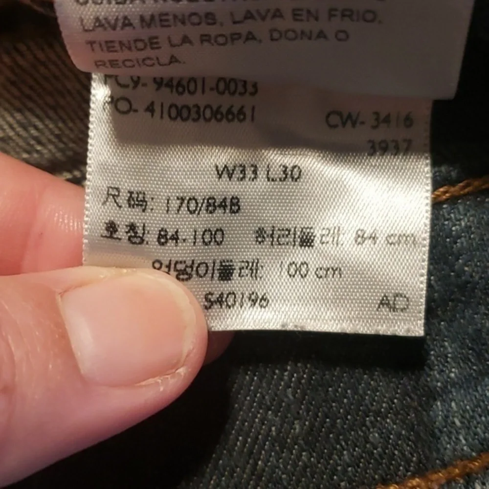 Levis size waist